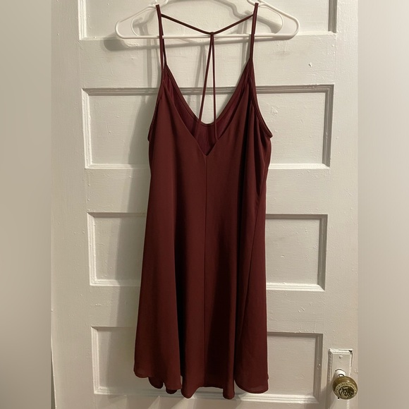Maroon Lush Slip Dress - Picture 3 of 3